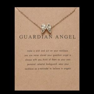 Guardian angel adjustable chain pendant necklace